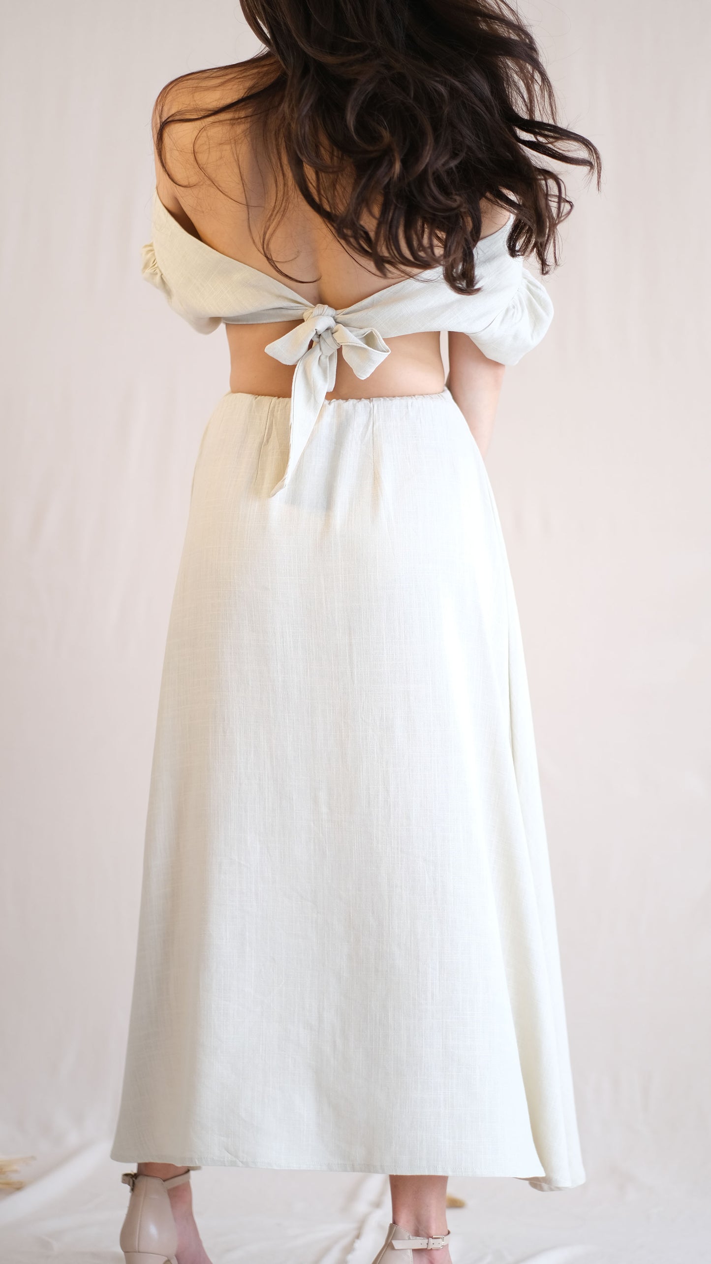 Naila Cut Out Dress - Beige