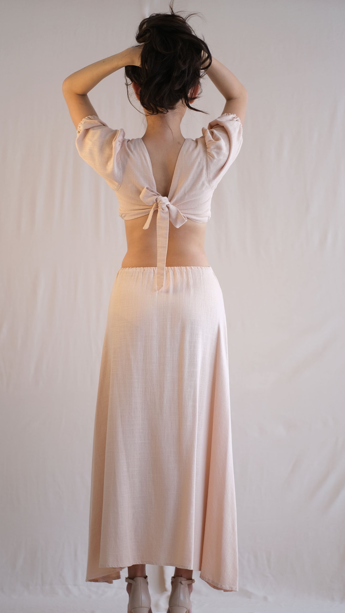 Naila Cut Out Dress - Peach