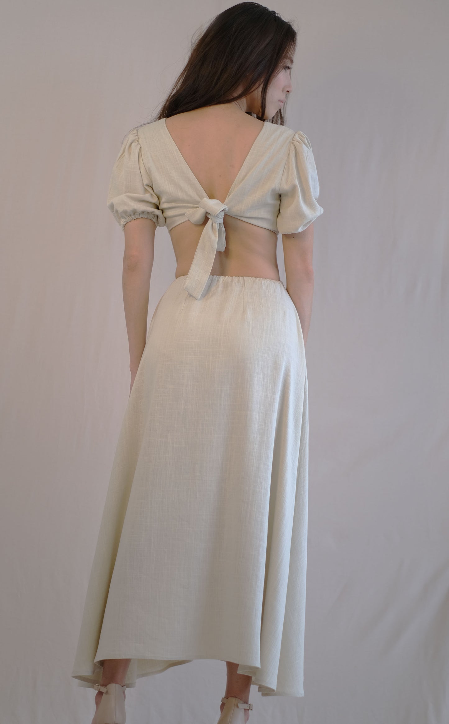 Naila Cut Out Dress - Beige