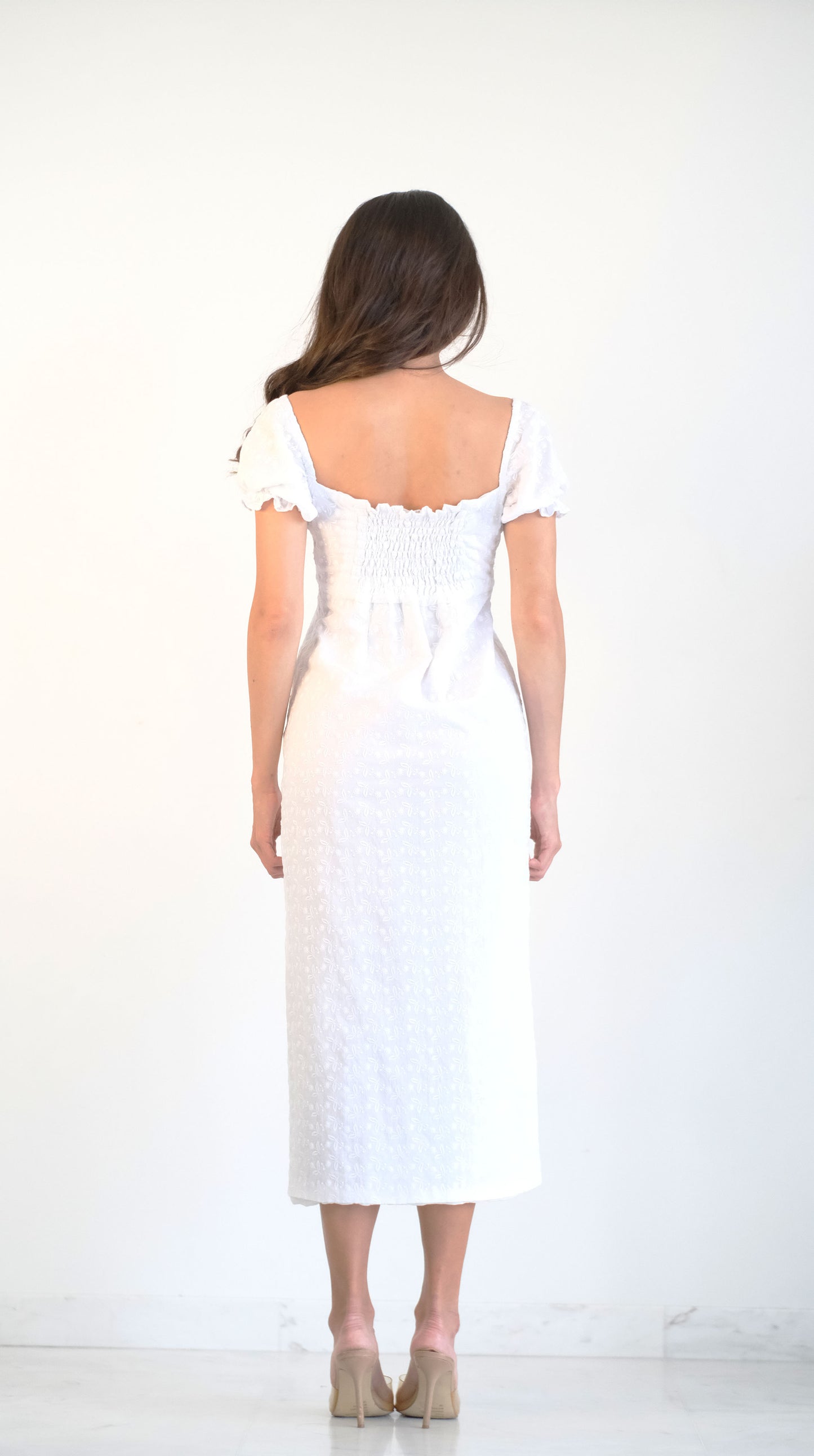 Sheila dress - White Embroidery