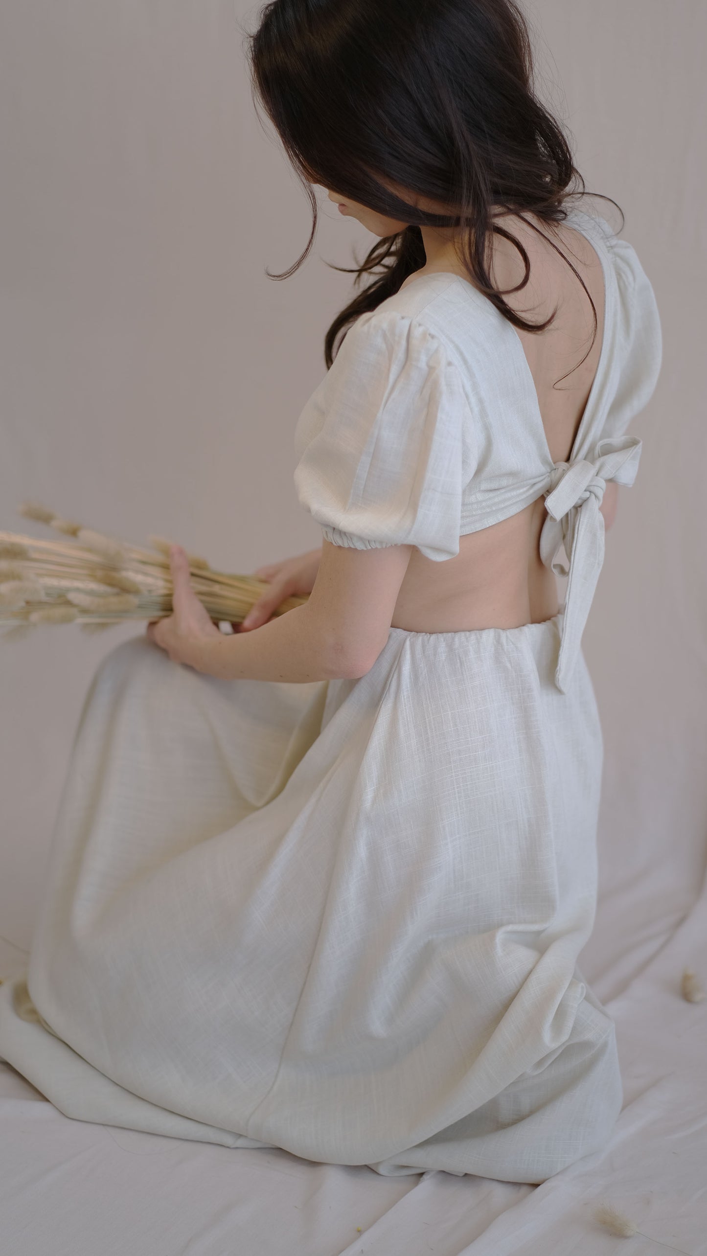 Naila Cut Out Dress - Beige