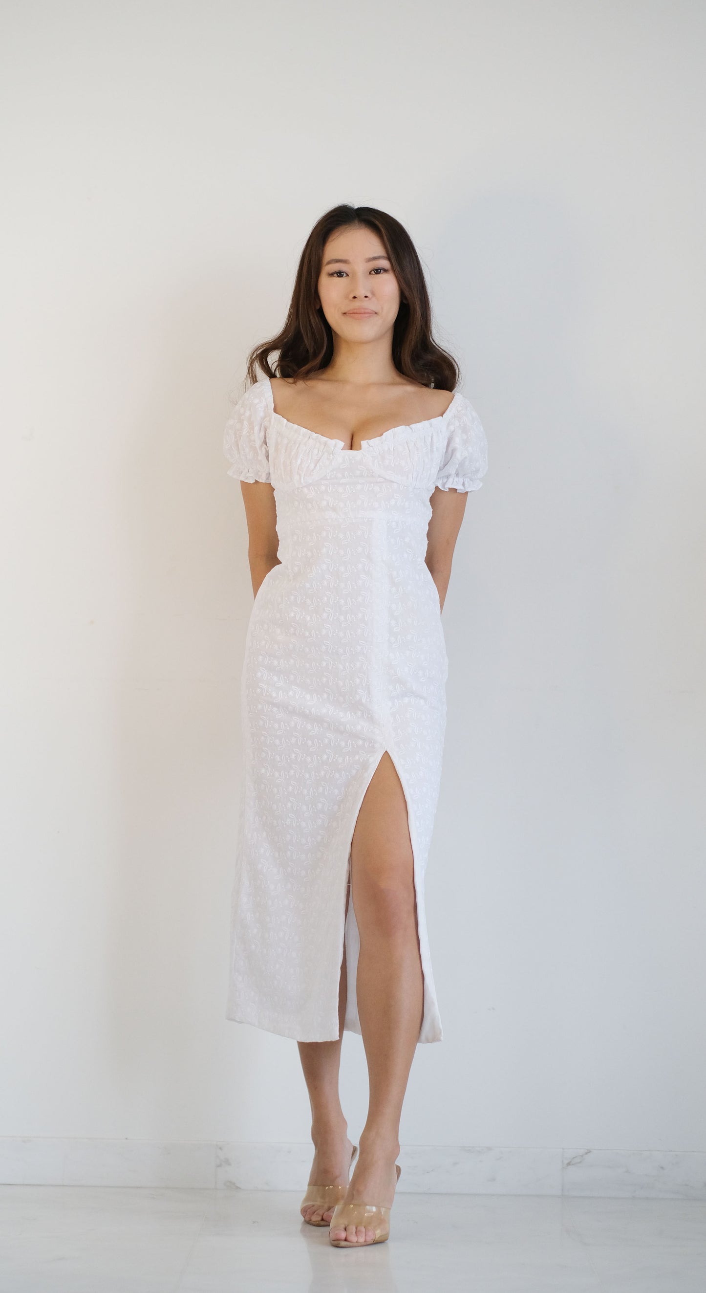Sheila dress - White Embroidery