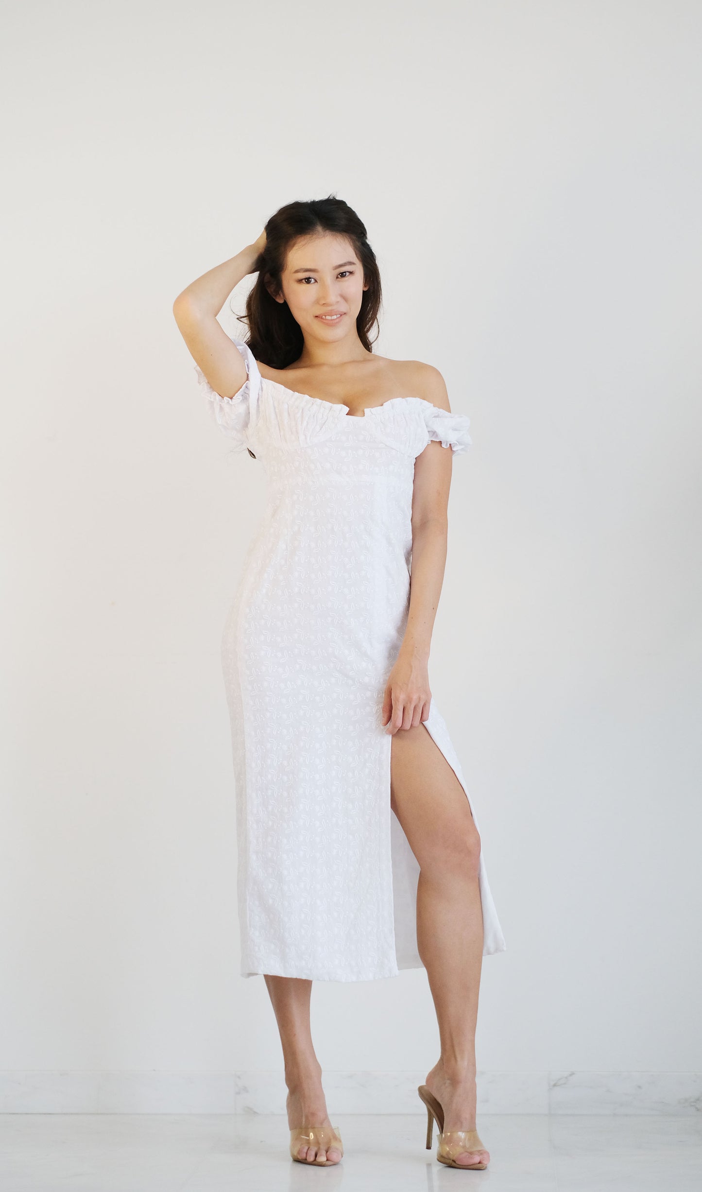 Sheila dress - White Embroidery