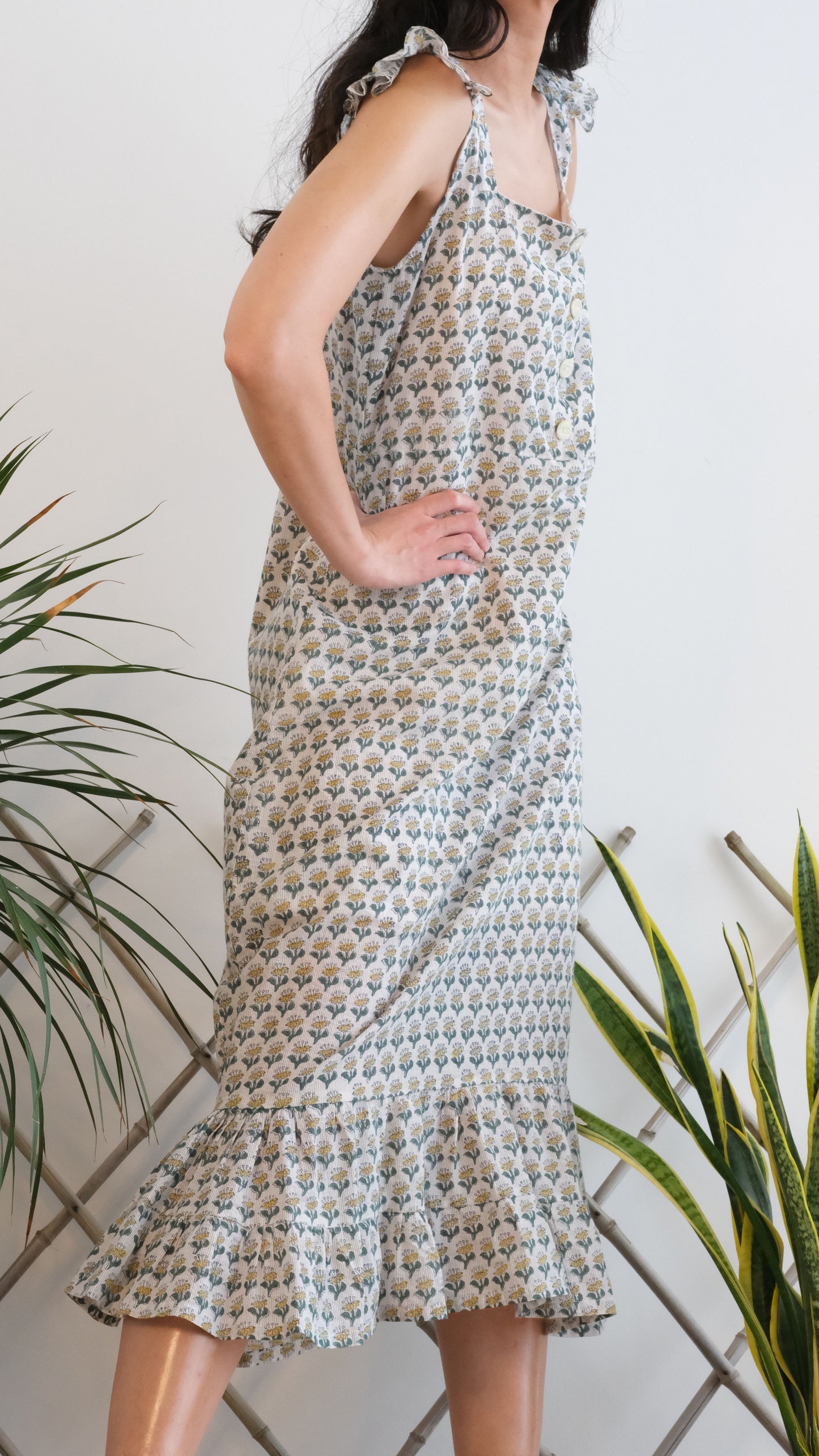 Lila Dress - Green Butti