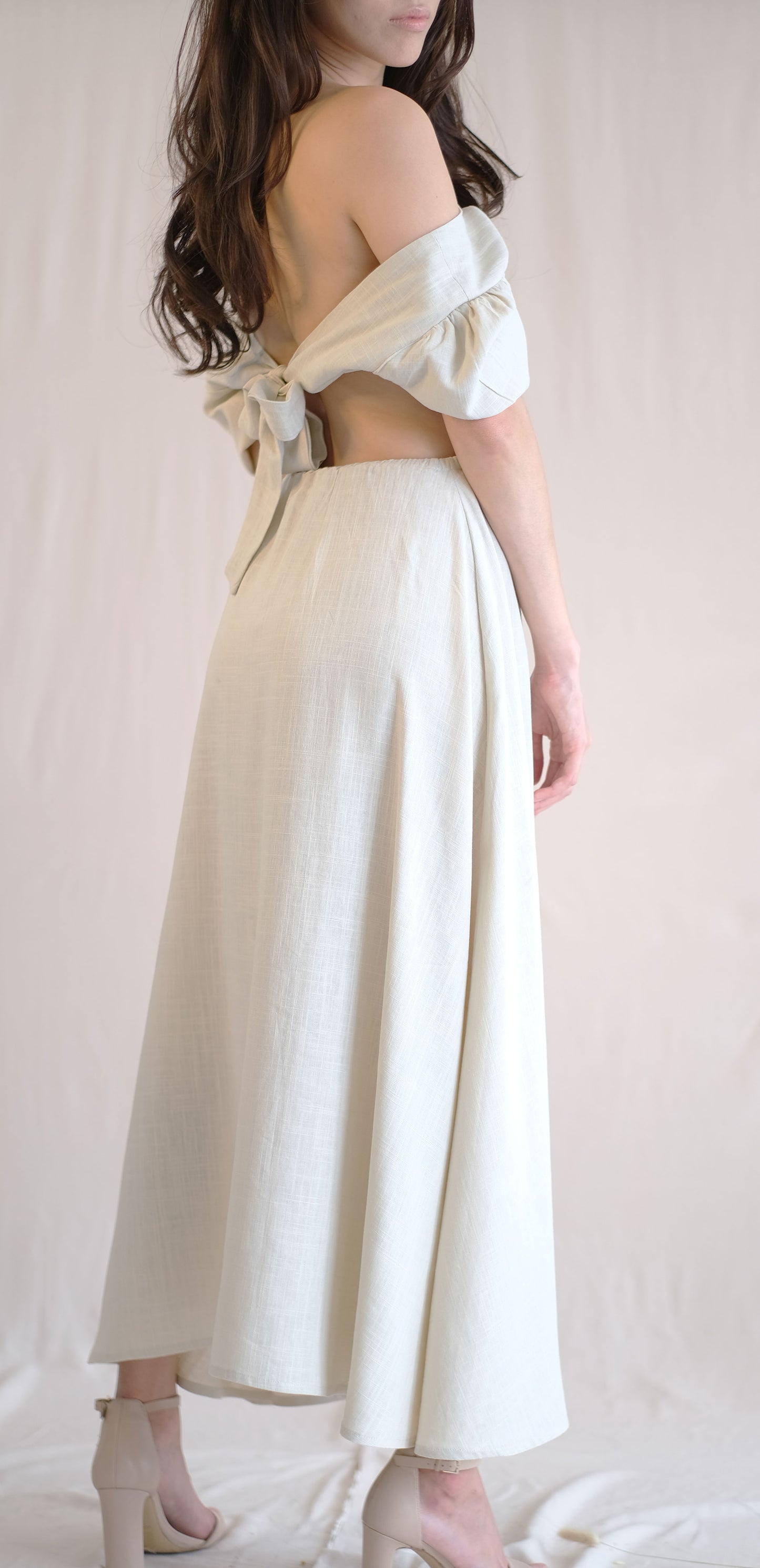 Naila Cut Out Dress - Beige