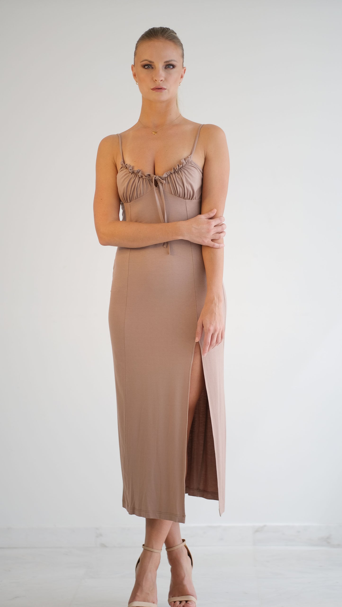 
                  
                    Joelle Dress - Khaki
                  
                