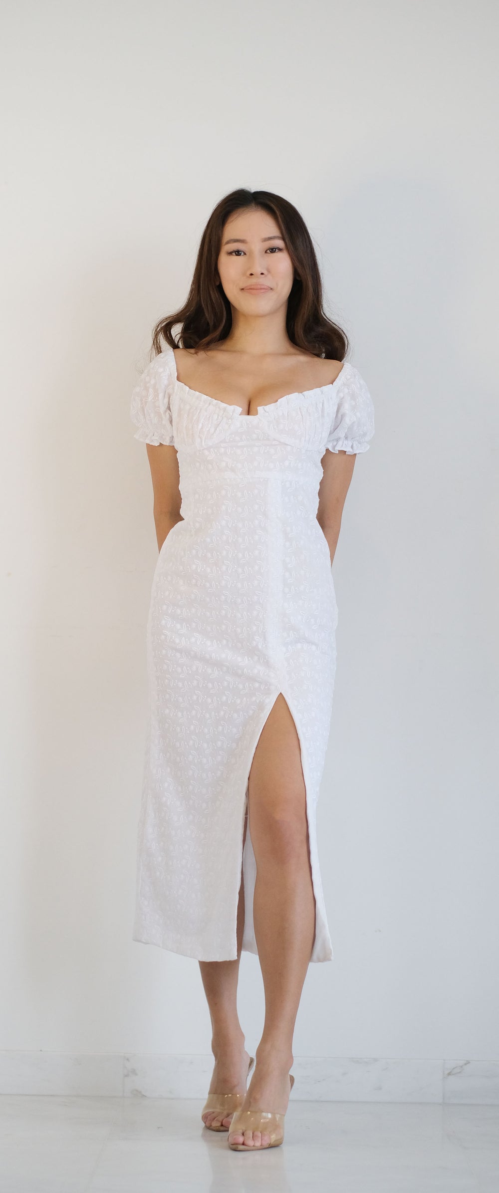 Sheila dress - White Embroidery